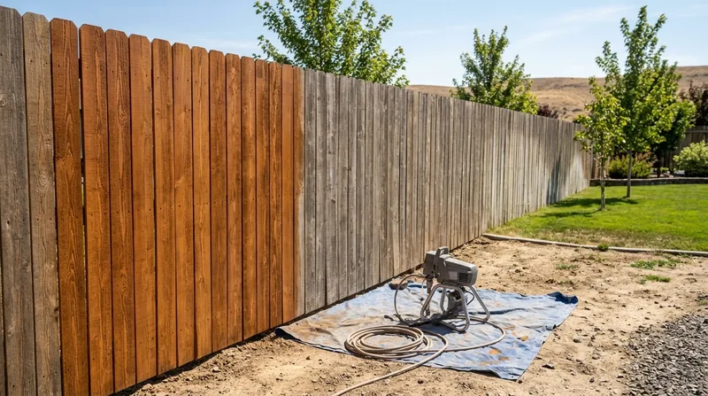Fence Staining & Restoration Kennewick